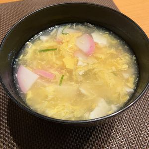 ミントミントの作ってみた!投稿(５分でほっこり温まる
豆腐とカニカマのかき玉スープ)