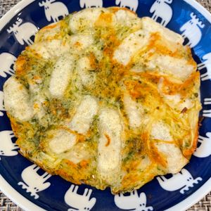 ちひろの作ってみた!投稿(混ぜて焼くだけ♪秒で食べちゃうやつ「青のりじゃが餅ガレット」)