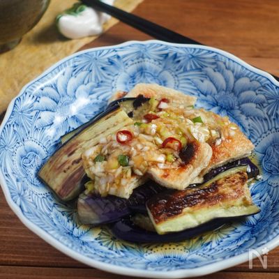 なすと油揚げの油淋鶏風