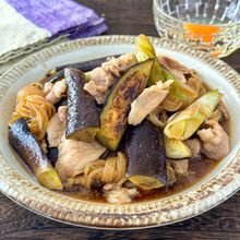 群馬の食材でご飯がすすむ♪【豚こまとなすのすき焼き風】