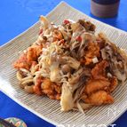 鶏のから揚げ　塩きのこダレ