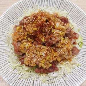 よっこの作ってみた!投稿(【ねぎだくソースが絶品♡】カリカリ豚こま肉の油淋鶏風！)