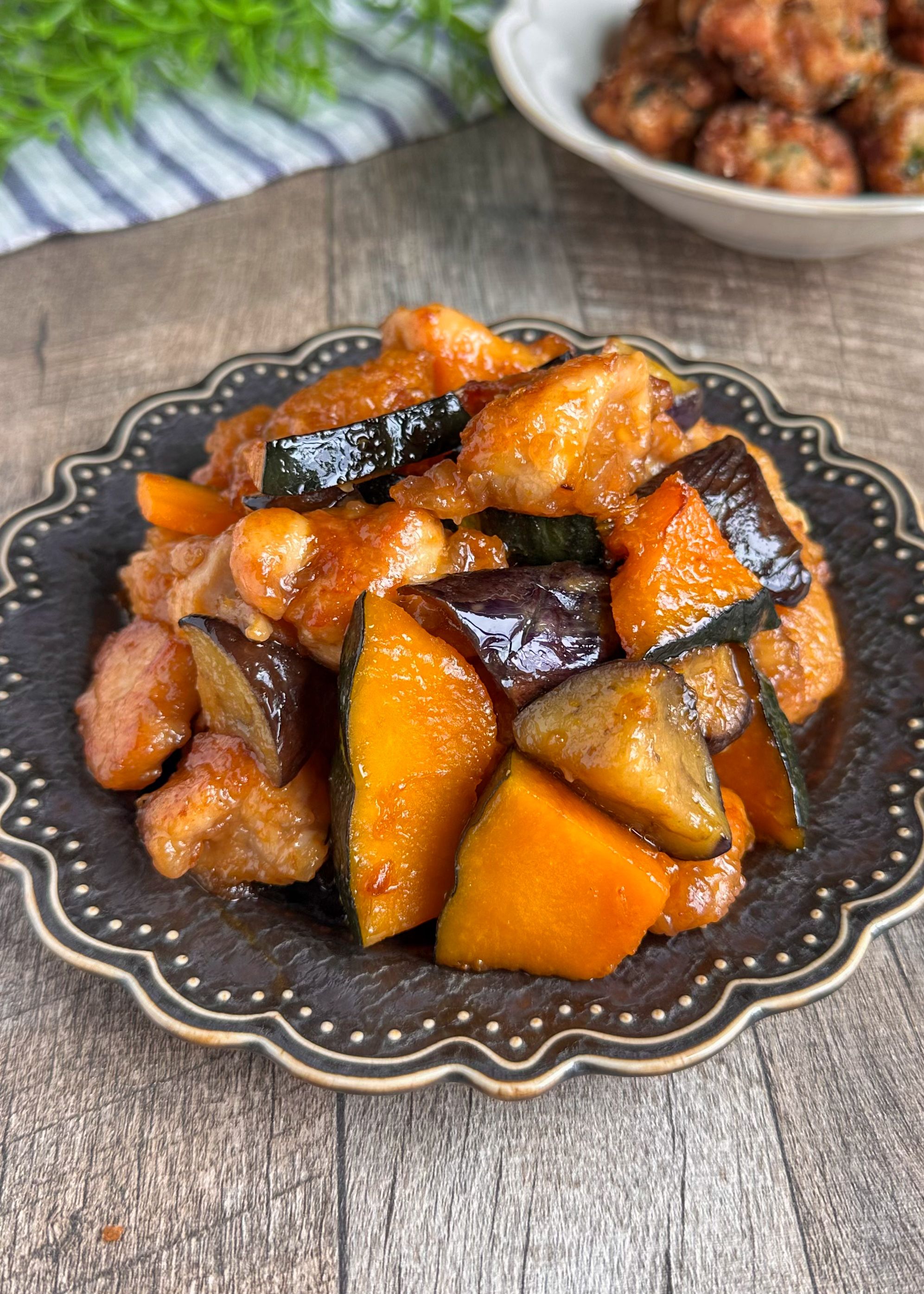 サッパリ♩ナスとかぼちゃの甘酢チキン | レシピサイトNadia