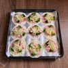 余った餃子の皮で簡単「ブロッコリーとベーコンのパリパリピザ」の工程3