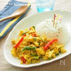 12分！タケノコとパプリカのタイ風ドライカレー