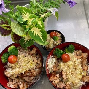 そら・ゆずの作ってみた!投稿(【ネギ塩レモン豚丼】夏に食べたいさっぱり味♩)