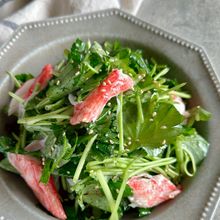 お箸が進む【三つ葉とカニかまのナムル風サラダ】翌日まで美味♪