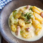 そら豆とじゃがいものニョッキ〜チーズソース〜
