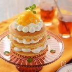 柿のデコレーションパンケーキ