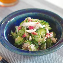 5分で簡単！きゅうりとささみのさっぱり梅しそ和え