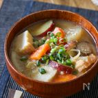 【根菜と厚揚げの具だくさん酒粕味噌汁】お腹もお肌もピカピカ