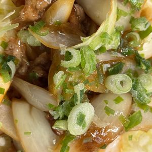 1285773の作ってみた!投稿(【新玉ねぎと豚肉のさっぱりオイポン炒め】10分おかず♡)
