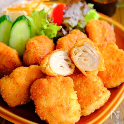 【衣ザクっと肉やわらかひと口カツ】卵いらない切らない揚げない