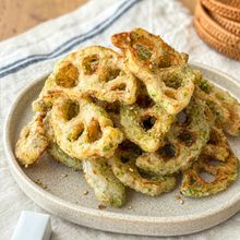 カリカリれんこんの磯辺揚げ【揚げ焼きで】