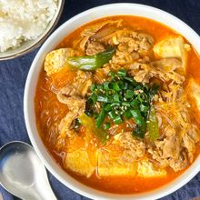 具だくさん！旨辛ユッケジャン春雨スープ【鍋ひとつで簡単】