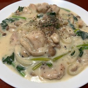 りんごの作ってみた!投稿(ほうれん草とチキン《簡単♡クリーム煮》)