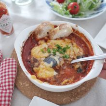 【トースターで焼くだけ】さば缶とトマト缶のチーズ焼き