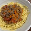 こめちゃんの作ってみた!投稿(ミートソーススパゲッティ【トマト缶なしで簡単】)