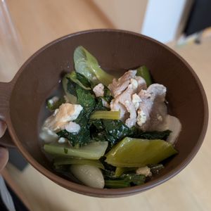 NYの作ってみた!投稿(【豚、小松菜、長ねぎ、木綿豆腐のさっと煮】献立たすけます)