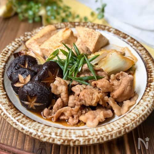 【豚こま肉のすき焼き風甘辛煮】