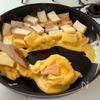 パパっと！厚揚げニラ玉の工程3