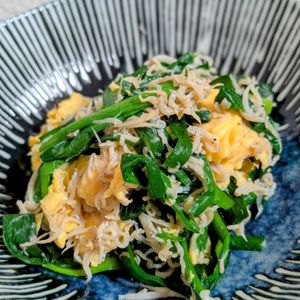 まゆのの作ってみた!投稿(4分かからず簡単！優しい味で美味しい♡しらすふわニラ玉)