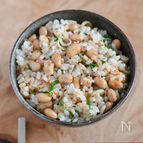 大人のおいしさ♪薬味たっぷり納豆ごはん