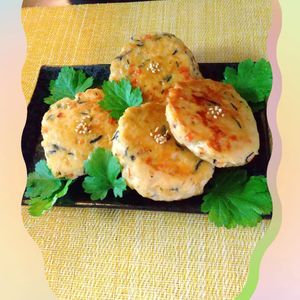 チョロリスの作ってみた!投稿(【ふんわり鶏つくね】ひじき入り♡大葉照りポンでさっぱり♬)