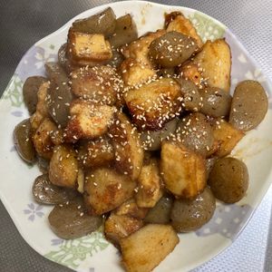 そら・ゆずの作ってみた!投稿(【ちぎりこんにゃくと厚揚げのオイスターソース炒め】包丁不要！)