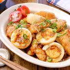 【鶏たま胡麻照り焼き】食べ応え抜群♡鶏むね肉×卵おかず♬