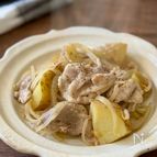 豚こまと新じゃがもやしの【ガリバタ醤油炒め】