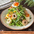やみつき簡単副菜【豆苗とちくわのおかかマヨサラダ】