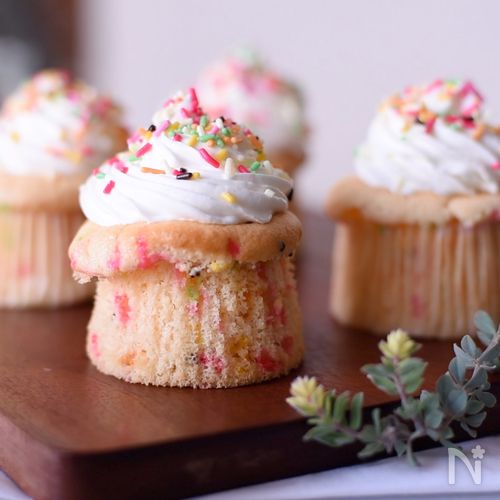 ファンフェッティケーキ＊Funfetti Cakeバター無し