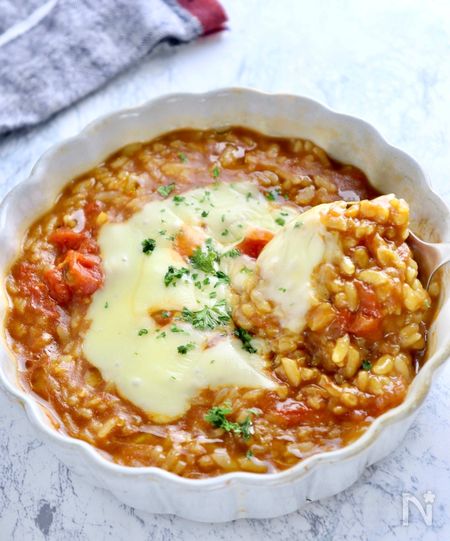 『レンジで即席』コク旨！濃厚トマトカレーリゾット