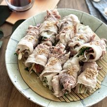 ヘルシー【豚しゃぶの薬味巻き】しっとり優しい味わい☆