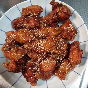 鶏皮坊主の作ってみた!投稿(【甘辛だれ唐揚げ】揚げずに簡単♪家族ウケ抜群◎)