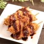 焼き鳥もも串の串かつ