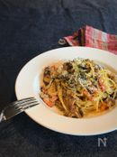 【旨味溢れる！】絶品きのこクリームパスタ