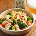 鶏むね肉とブロッコリーのチーズ蒸し 　、　筋トレ食！