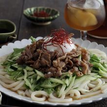 暑い日に★豚コマで作る♬冷たい肉うどん