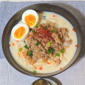 莉子の作ってみた!投稿(【ごまみそ豆乳うどん】作り置き肉みそでパパッとランチ♪)