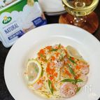 【エビとレモンの冷製チーズパスタサラダ】爽やか♡白ワインに◎