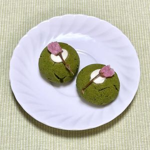 キャピタンの作ってみた!投稿(春爛漫♡抹茶と桜の米粉スコーン)