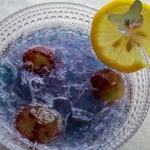 巨峰入りバタフライティーゼリーラムネ割り♪