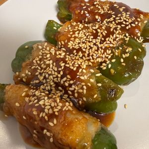 さきの作ってみた!投稿(【肉巻きピーマンの濃厚甘辛ソース煮】絶品！ご飯がすすむ！)