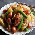 簡単なのにやみつき‼︎スナップエンドウジャーマンポテト♫
