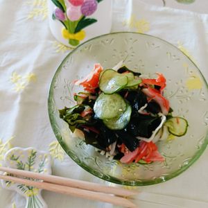 AKARI☆の作ってみた!投稿(【きゅうり、わかめ、かにかまの中華風酢の物】パパっとあと一品)