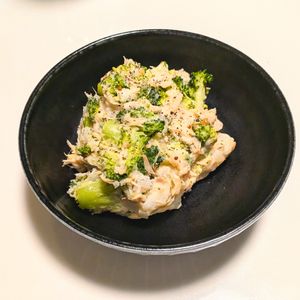 ごんべすの作ってみた!投稿(やみつき♡長芋とブロッコリーのツナマヨ粒マスターサラダ)