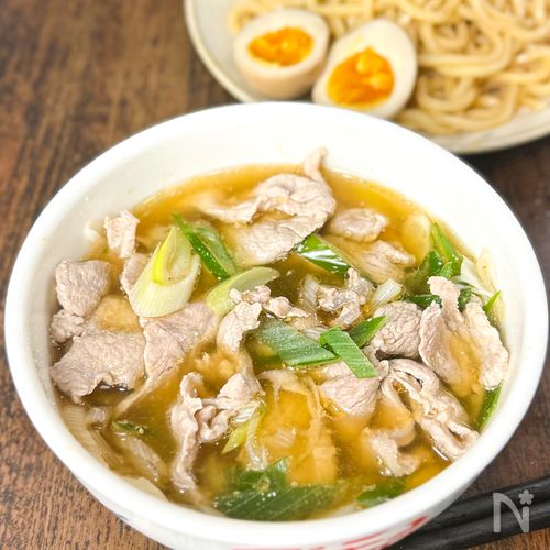 【簡単豚つけ麺】しっとり豚肉で大満足!おうちで簡単つけ麺