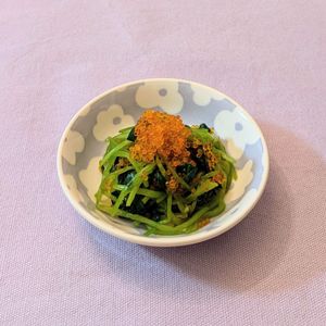 𝔂𝓾𝓶𝓲🍓の作ってみた!投稿(三つ葉のとびっこ和え(簡単手軽な酒つまレシピ）)